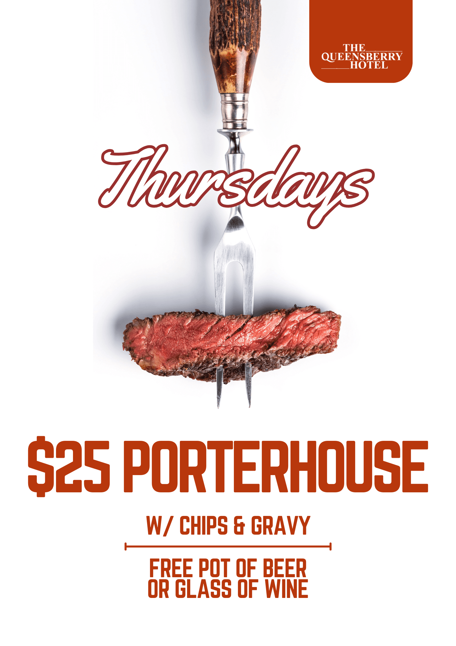 Thursday Special | $25 Porterhouse Steak